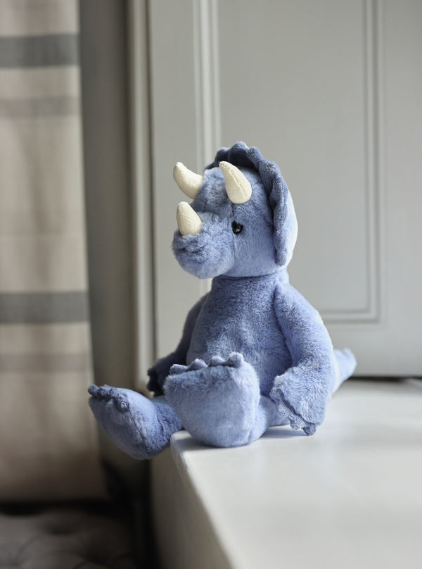 Troy Plush Charlie Bears Bear & Me Collection Triceratops Dinosaur