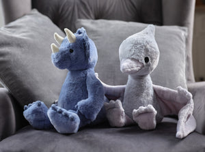 Troy Plush Charlie Bears Bear & Me Collection Triceratops Dinosaur