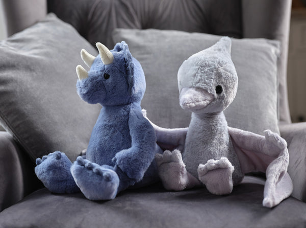 Troy Plush Charlie Bears Bear & Me Collection Triceratops Dinosaur