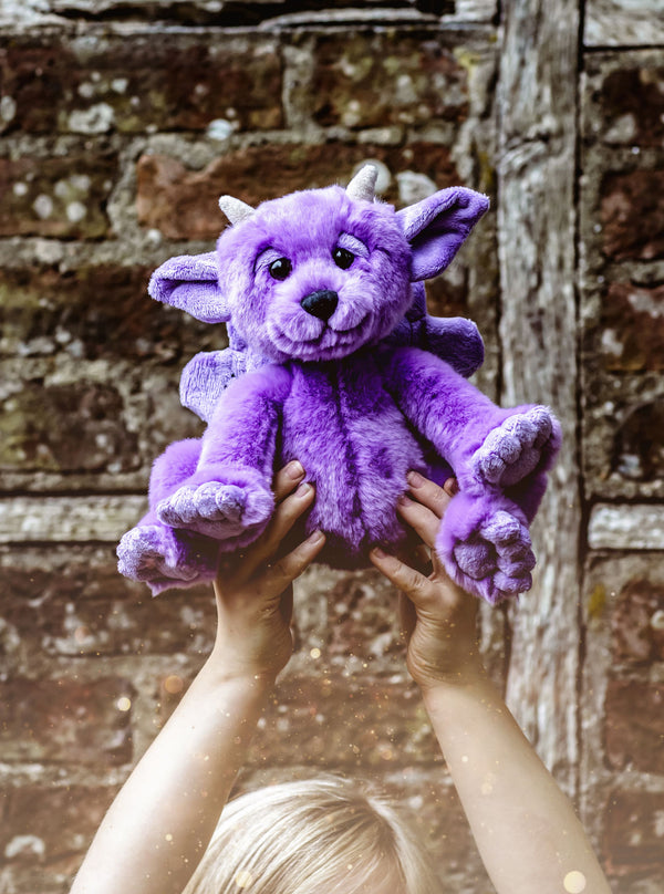 Portcullis Bearhouse by Charlie Bears Small Plush Purple Gargoyle