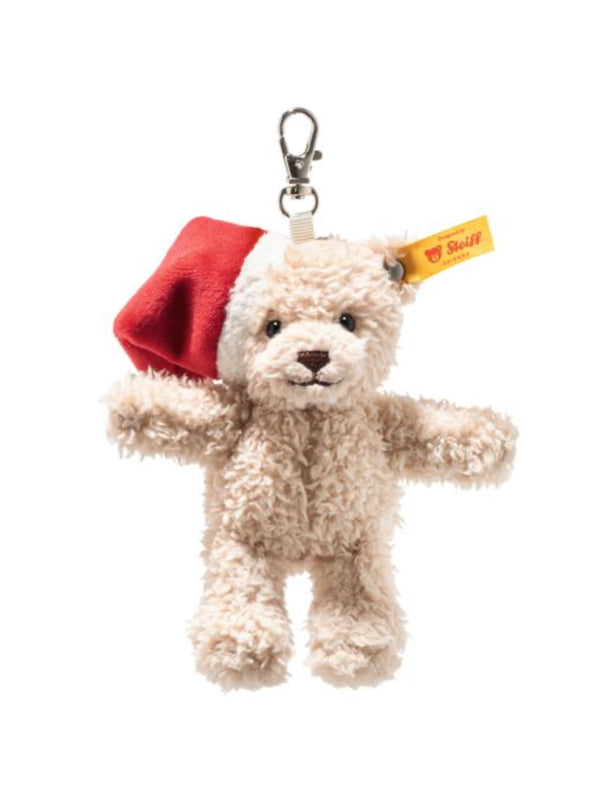 Ben Christmas 12cm Steiff Plush Miniature Teddy Bear Key Ring Pendant