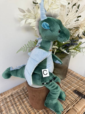 Spades Charlie Bears Bearhouse Large Plush Teal Blue Dragon
