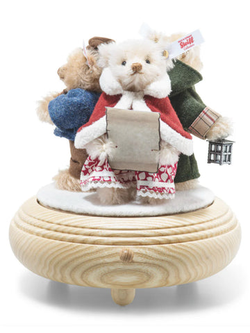 Carol Singers Teddy Bears Set 3 pce Caroler on Music Box Steiff Christmas No 87