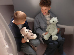 Cheeky Monkey Pebble Grey Medium Plush Bear & Me Teddy Bear