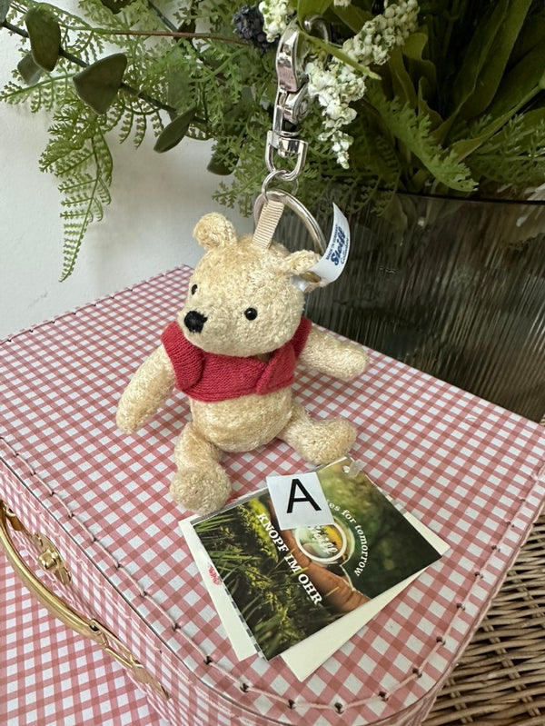 Winnie the Pooh Steiff Classics & Collectors Miniature Teddy Bear Pendant Key Ring