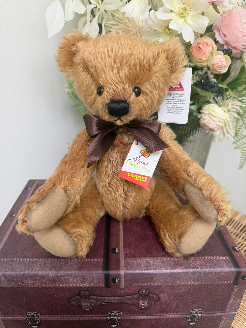 Clemens Nostalgia Otis Golden Cinnamon 32cm Mohair Collectable Teddy Bear
