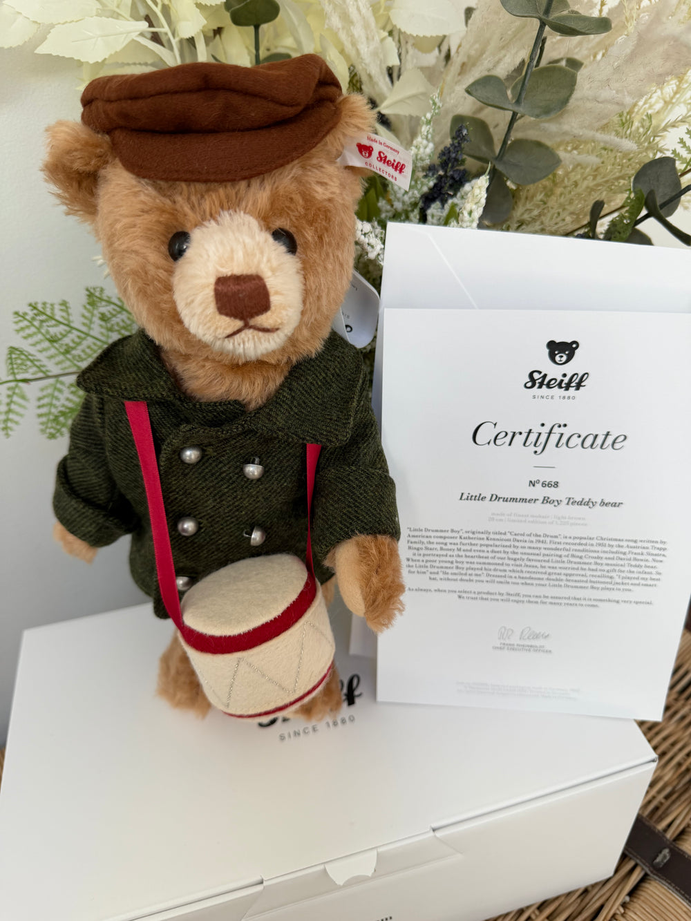 Little Drummer Boy Musical Teddy Bear Limited Edition No 668