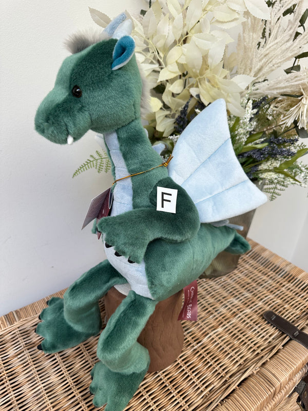 Spades Charlie Bears Bearhouse Large Plush Teal Blue Dragon
