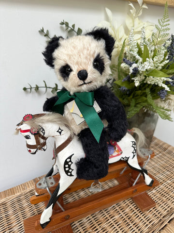 Antique Panda 10 Inch Teddy Bear Handmade in the UK