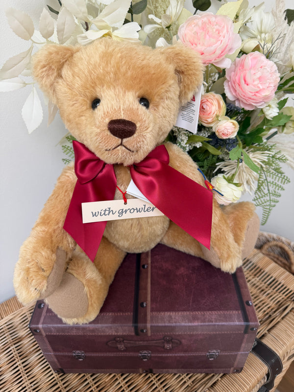 Clemens Large 40 cm Nostalgia Gold Mohair Growler Teddy Bear  Option B