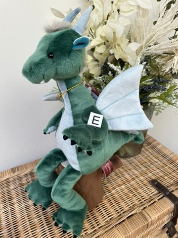 Spades Charlie Bears Bearhouse Large Plush Teal Blue Dragon