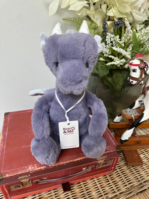 Draco Dragon Large Lavender Plush Bear & Me Teddy Bear Dragon