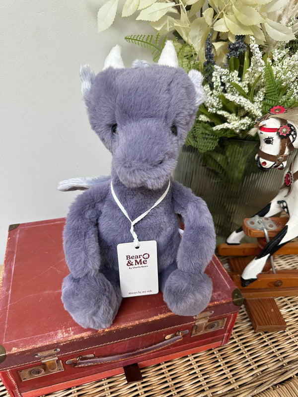 Draco Dragon Large Lavender Plush Bear & Me Teddy Bear Dragon