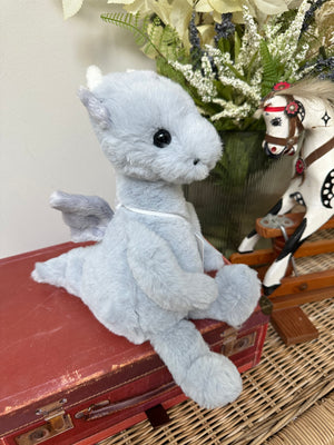 Draco Dragon Medium Cloudy Grey Bear & Me Plush Teddy Bear Dragon