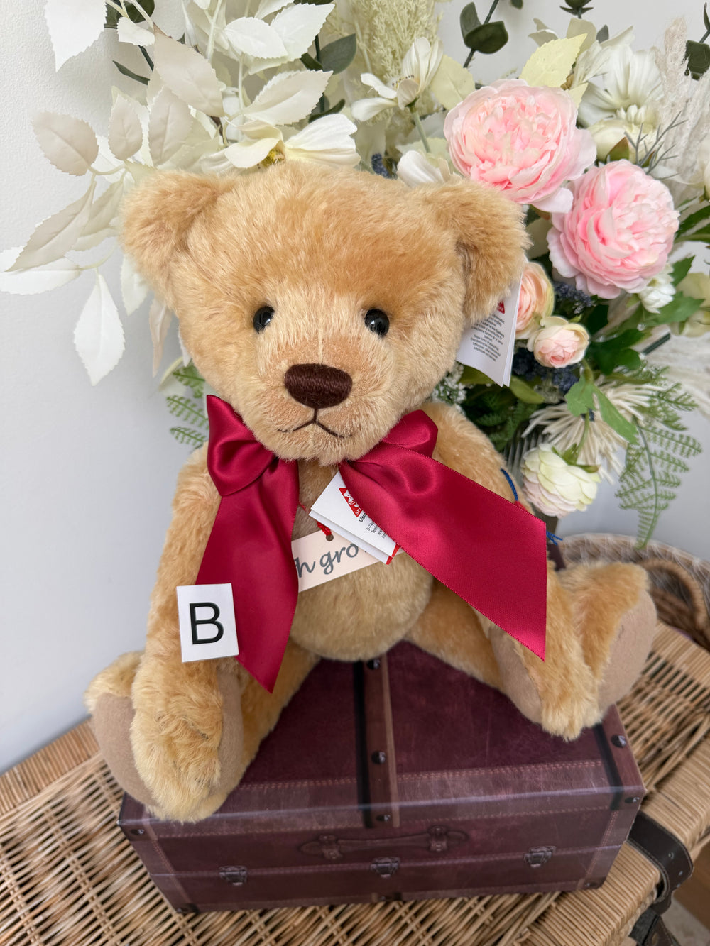 Clemens Large 40 cm Nostalgia Gold Mohair Growler Teddy Bear  Option B