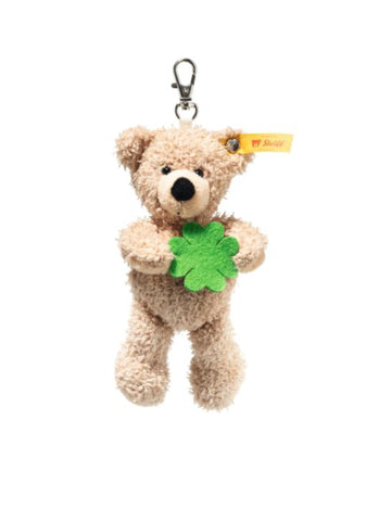 Fynn Beige Keyring Bag Good Luck Teddy Bear Charm