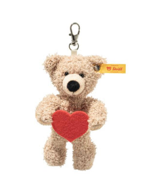 Fynn Beige Keyring Bag Charm Miniature Teddy Bear Love