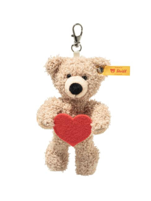 Fynn Beige Keyring Bag Charm Miniature Teddy Bear Love