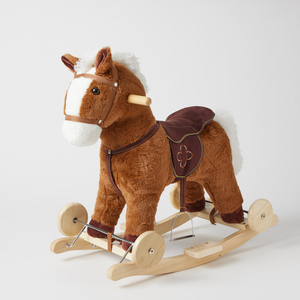 Jiggle & Giggle Brownie 2 in 1 Rock & Ride Pony Children's Rocking Horse