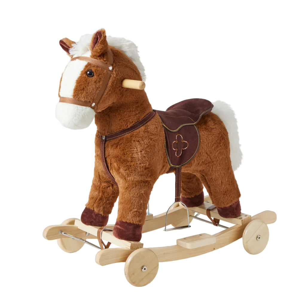 Jiggle & Giggle Brownie 2 in 1 Rock & Ride Pony Children's Rocking Horse