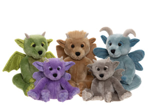 Drawbridge Bearhouse by Charlie Bears Large Plush Aqua Blue Gargoyle