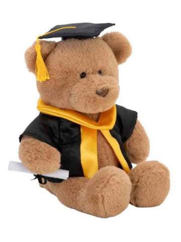 24cm Plush Graduation Bear with Scroll