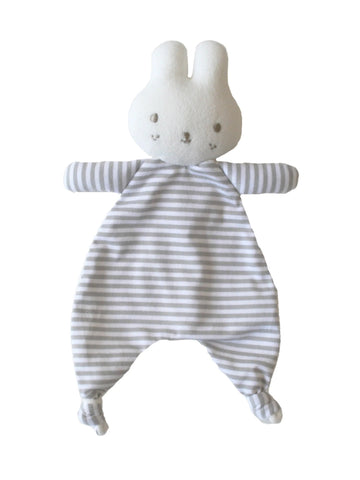 Grey Stripe Baby Bunny Comforter / Soother