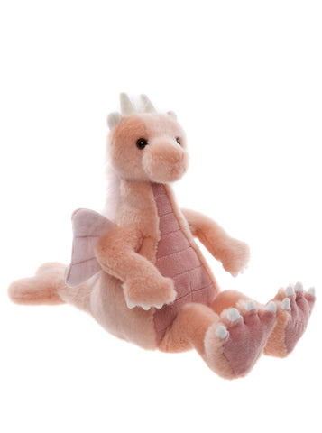 Hearts Charlie Bears Bearhouse Small Plush Pink Dragon