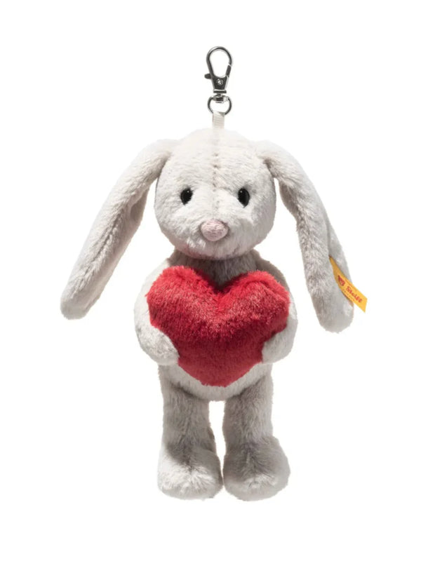 Hoppie Grey Rabbit Love Pendant Key Ring Bag Charm