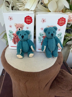 Hermann Teddy Original Turquoise 6cm Miniature Teddy Bear 15755-7