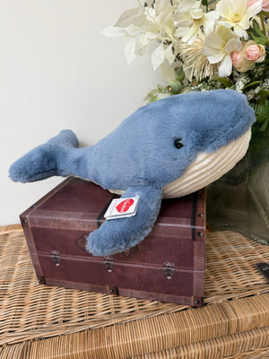 Waltraud Blue Whale 44cm Hermann Plush Toy