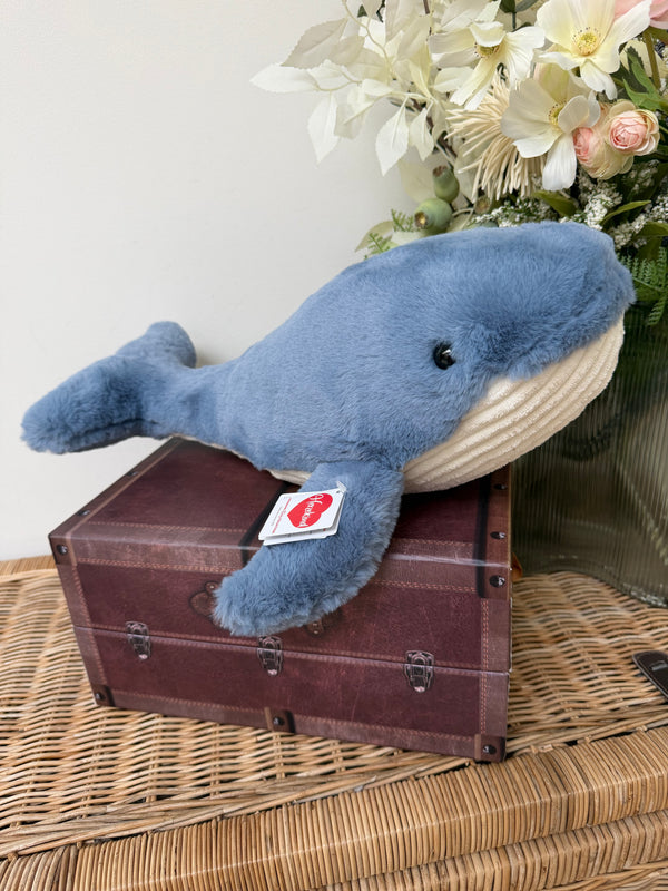 Waltraud Blue Whale 44cm Hermann Plush Toy