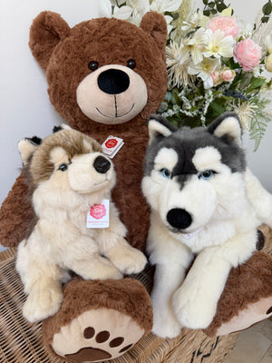 Wolf Sitting Hermann Teddy Plush 29cm Soft Children's Toy