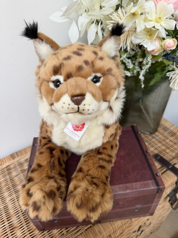 Lynx Lying Hermann Teddy Plush 45cm Soft Children's Toy