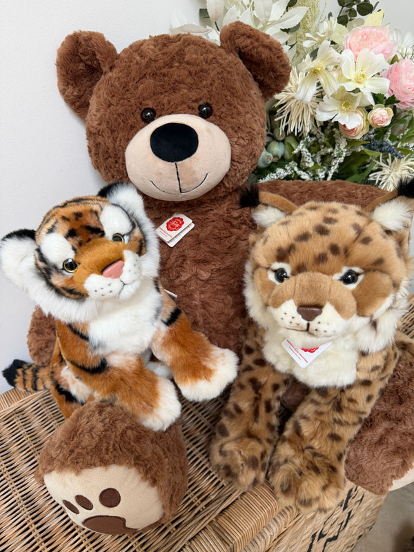 Lynx Lying Hermann Teddy Plush 45cm Soft Children's Toy