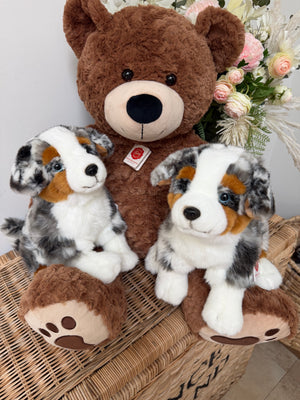 Australian Shepherd 30cm Hermann Plush Sitting Puppy Dog