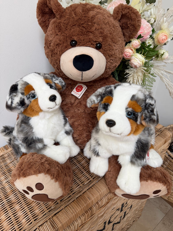 Australian Shepherd 30cm Hermann Plush Sitting Puppy Dog