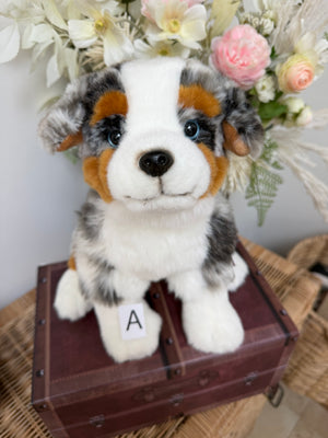 Australian Shepherd 30cm Hermann Plush Sitting Puppy Dog