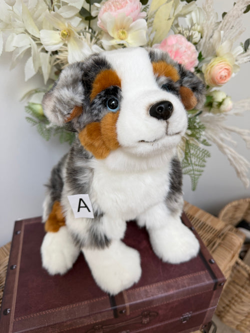 Australian Shepherd 30cm Hermann Plush Sitting Puppy Dog