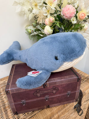 Waltraud Blue Whale 44cm Hermann Plush Toy