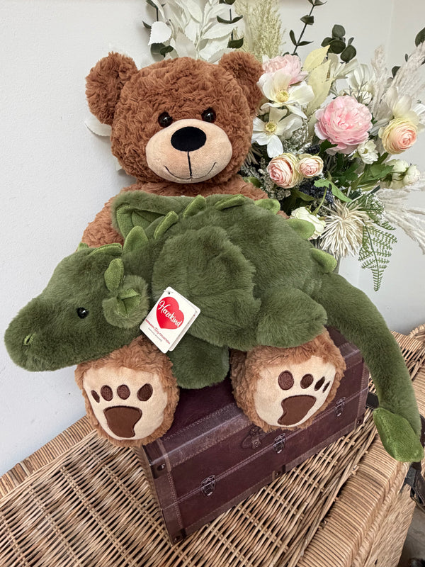 Cleo Green 32cm Hermann Teddy Plush Lying Dragon