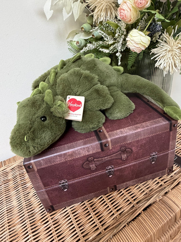 Cleo Green 32cm Hermann Teddy Plush Lying Dragon