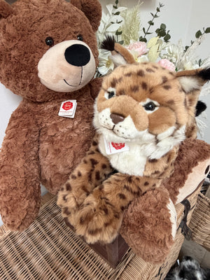 Lynx Lying Hermann Teddy Plush 45cm Soft Children's Toy