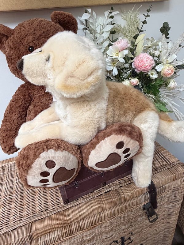 Golden Retriever Large 60cm Plush Lying Hermann Teddy Bear Puppy Dog
