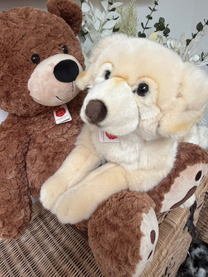 Golden Retriever Large 60cm Plush Lying Hermann Teddy Bear Puppy Dog