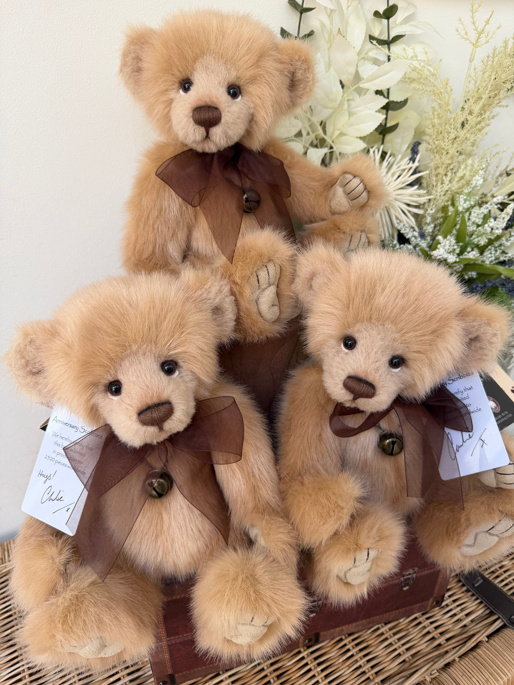 Anniversary Scribbles Hand Signed Charlie Bears Plush Collectable Teddy Bear
