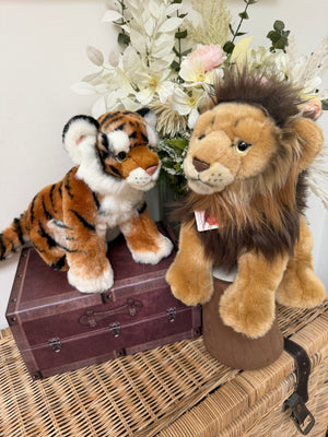 Male Lion Sitting Hermann Teddy Plush 30cm Soft Children's Toy