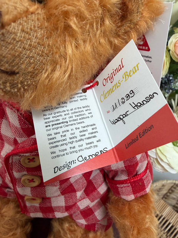 Clemens Teddy Kaspar Hansen Limited Edition Mohair Collectable Teddy Bear No 11