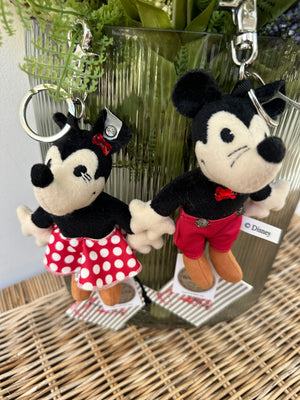 Minnie Mouse Swarovski Pendant Key Ring Miniature Bag Charm