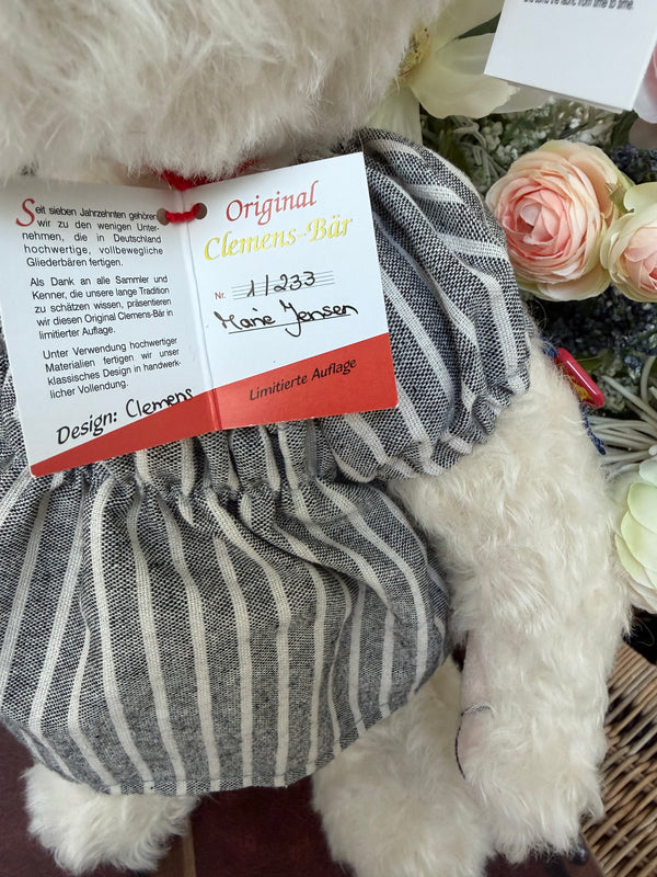 Clemens Teddy Marie Jensen Limited Edition Mohair Collectable Teddy Bear No 1